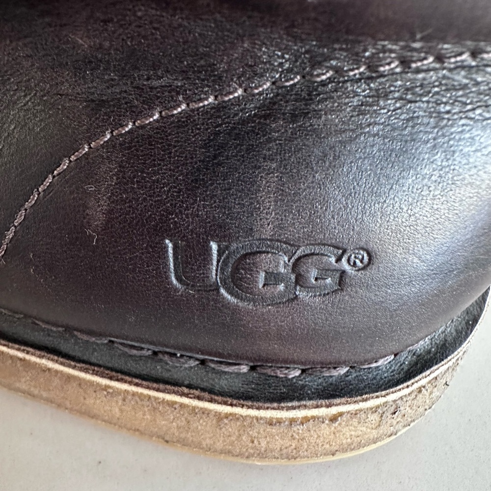 UGG Leighton Chukka Boots 3275 Shearling Insole Dark Chocolate Brown Mens 12 US - Picture 8 of 16